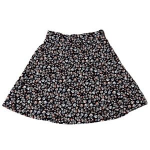 Talbots Knit Full Skirt Medium Floral Print Navy, Pink, Blue, White Pull On